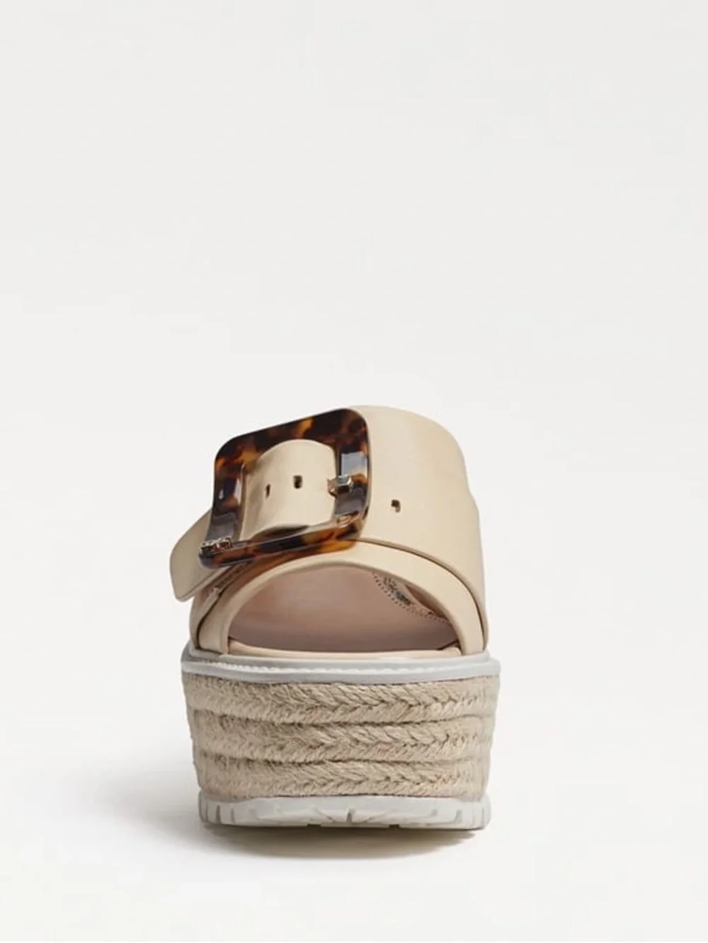 Sam Edelman LIVI wedge leather buckle sand flatform platforms sand ivory New 6